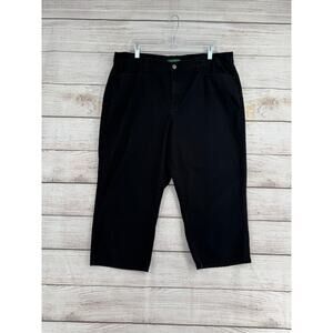 Lauren Ralph Lauren Classic Midcalf Capri Pants Womens 16 Black